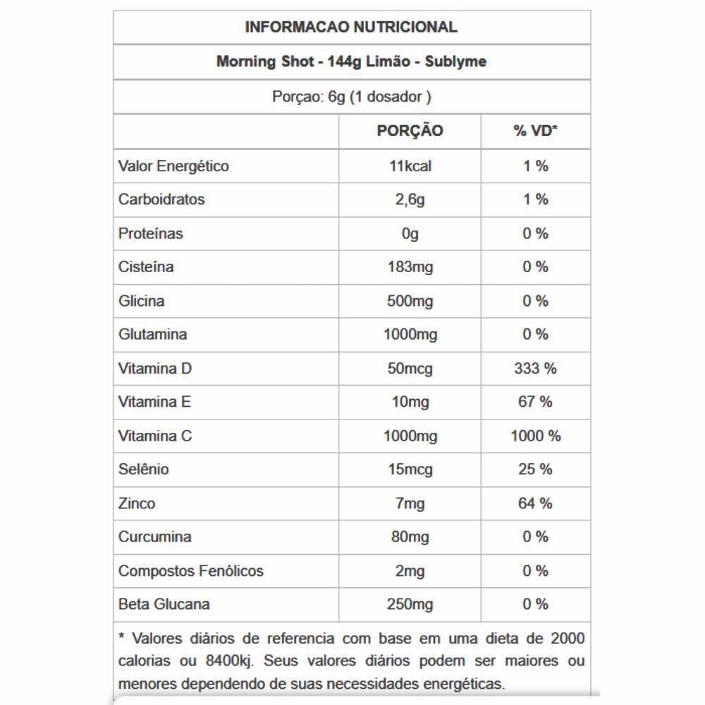 Morning Shot Limão 144g - Imagem 3