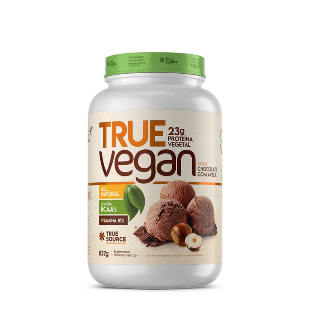 Proteína Vegana True Vegan Chocolate com Avelã - Imagem 3