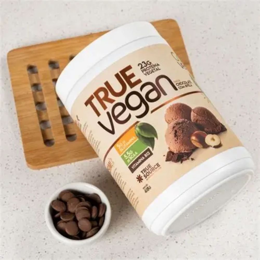Proteína Vegana True Vegan Chocolate com Avelã - Imagem 4